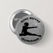 Xcel Silver Gymnast - Girls Gymnastics Button (Voorkant /achterkant)