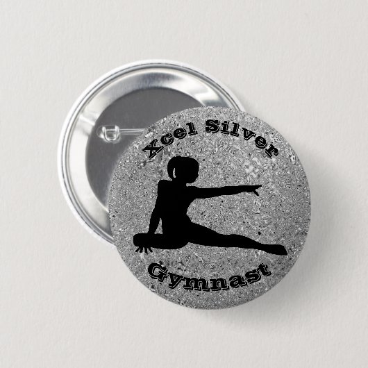 Xcel Silver Gymnast - Girls Gymnastics Button (Voorkant /achterkant)