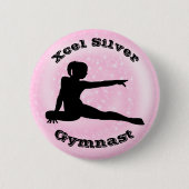 Xcel Silver Gymnast - Girls Gymnastics Button (Voorkant)