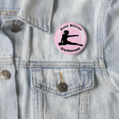 Xcel Silver Gymnast - Girls Gymnastics Button (In situ)