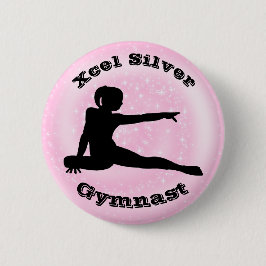 Xcel Silver Gymnast - Girls Gymnastics Button