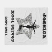 Xcel Silver Gymnastics Star Fleece Blanket (Voorkant (Horizontaal))