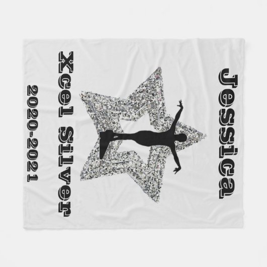Xcel Silver Gymnastics Star Fleece Blanket (Voorkant (Horizontaal))