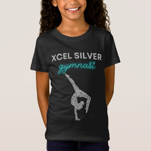 Xcel Silver Gymnastics T-Shirt (Voorkant)