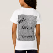 Xcel Zilver Meisjes Gymnastiek Custom T-shirt (Achterkant)
