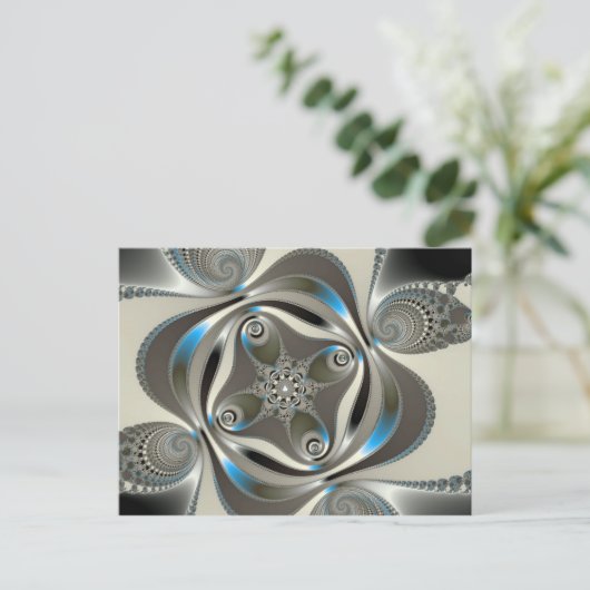 xChrome - Fractal Briefkaart (Staand voorkant)