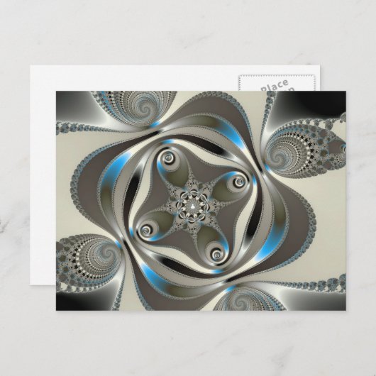 xChrome - Fractal Briefkaart (Voorkant / Achterkant)