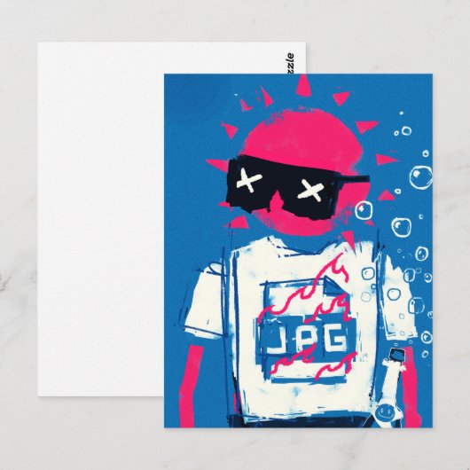 XCOPY Summer WAGMI Cool & Stylish Colorful Pop Art Briefkaart (Voorkant / Achterkant)