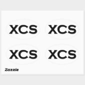 XCS (langlaufen) Logo Ovale Sticker (Vel)