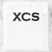 XCS (langlaufen) Logo Ovale Sticker (Tas)