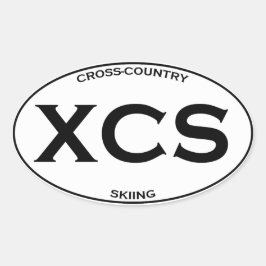 XCS - Langlaufen Ovale Sticker