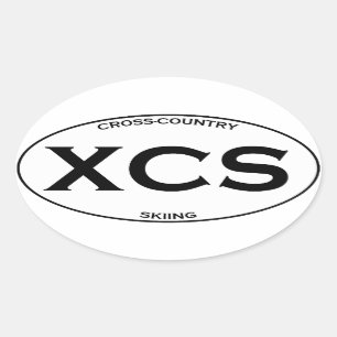 XCS - Langlaufen Ovale Sticker