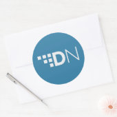 XDN DigitalNote Logo Ronde Sticker (Envelop)