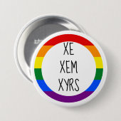 Xe Xem Xyrs Pronoun Ronde Button 7,6 Cm (Voorkant /achterkant)