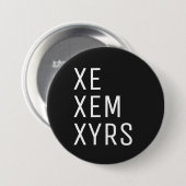 Xe Xem Xyrs Pronoun Ronde Button 7,6 Cm (Voorkant /achterkant)
