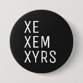 Xe Xem Xyrs Pronoun Ronde Button 7,6 Cm (Voorkant)