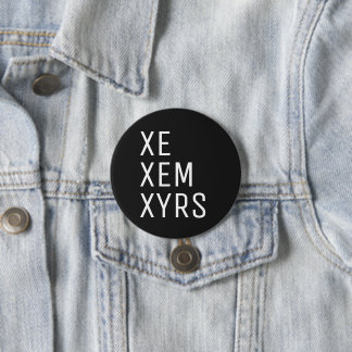 Xe Xem Xyrs Pronoun Ronde Button 7,6 Cm