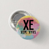 Xe Xem Xyrs Pronouns Knop Ronde Button 3,2 Cm (Voorkant /achterkant)