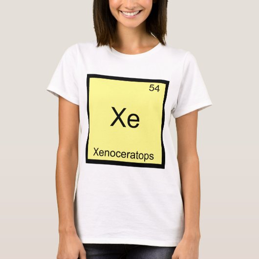 Xe - Xenoceratops Grappig Chemie Elementsymbool T-shirt (Voorkant)