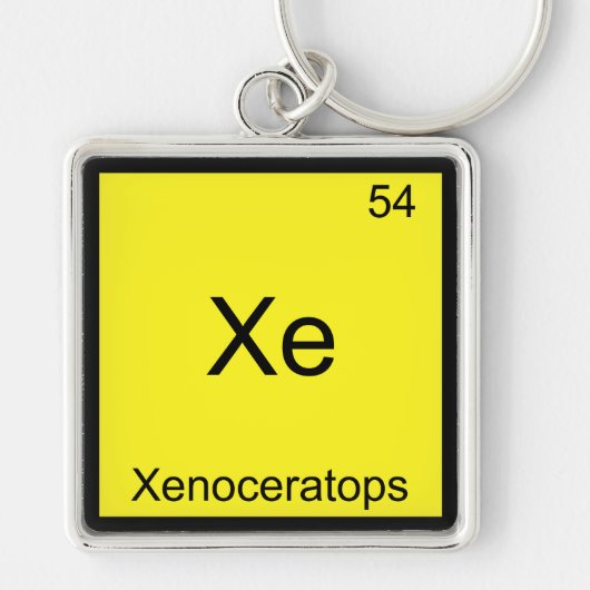 Xe - Xenoceratops Grappig Scheikundig Element Symb Sleutelhanger (Voorkant)