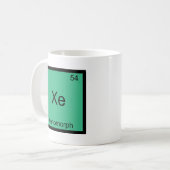 Xe - Xenomorf Funny Chemistry Element Symbol T-shi Koffiemok (Voorkant links)