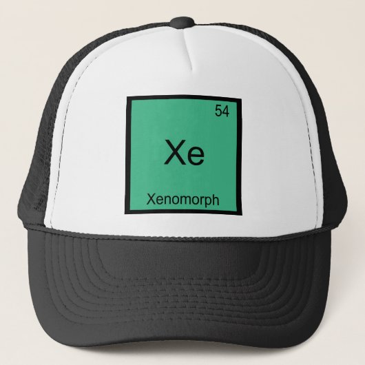 Xe - Xenomorph Grappig Chemie Element Symbool T-sh Trucker Pet (Voorkant)