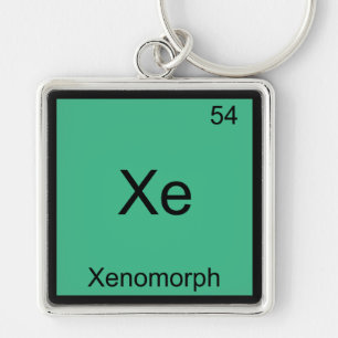 Xe - Xenomorph Grappig Chemie Elementsymbool T-shi Sleutelhanger