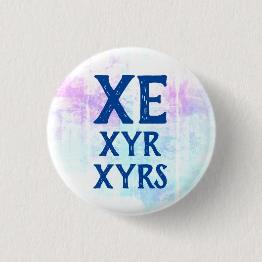 Xe Xyr Xyrs Pronouns Ronde Button 3,2 Cm (Voorkant)