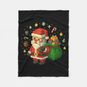 Xel Santa Claus With Retro Gamer Christmas  Fleece Deken (Voorkant)