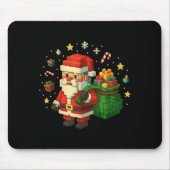 Xel Santa Claus With Retro Gamer Christmas  Muismat (Voorkant)