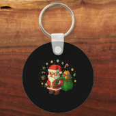 Xel Santa Claus With Retro Gamer Christmas  Sleutelhanger (Voorkant)