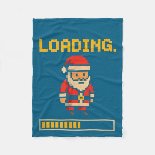 Xel Santa Loading Retro Christmas Gamer Shirt  Fleece Deken (Voorkant)