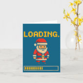 Xel Santa Loading Retro Christmas Gamer Shirt  Kaart (Gele Bloem)