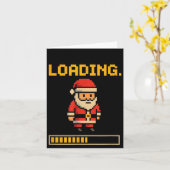 Xel Santa Loading Retro Christmas Gamer Shirt  Kaart (Gele Bloem)