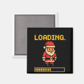 Xel Santa Loading Retro Christmas Gamer Shirt  Magneet (Voorkant / Achterkant)