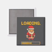Xel Santa Loading Retro Christmas Gamer Shirt Magneet (Voorkant / Achterkant)