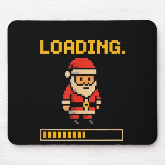 Xel Santa Loading Retro Christmas Gamer Shirt  Muismat (Voorkant)