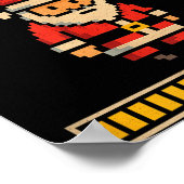 Xel Santa Loading Retro Christmas Gamer Shirt  Poster (Hoek)