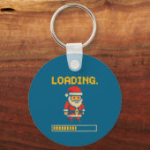 Xel Santa Loading Retro Christmas Gamer Shirt  Sleutelhanger (Voorkant)