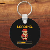 Xel Santa Loading Retro Christmas Gamer Shirt  Sleutelhanger (Voorkant)