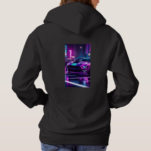 XEN Neon Streets Mustang Hoodie (Achterkant)