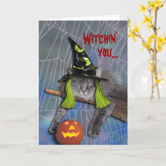 Xena als heks -- aangepast kaart (Gele Bloem)