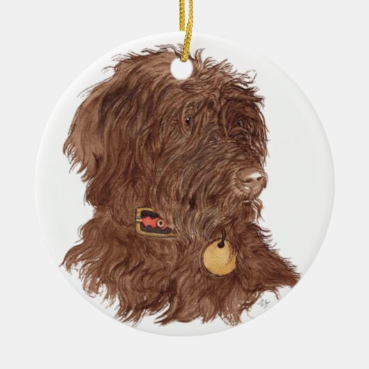 Xena de Chocolate Labradole Keramisch Ornament (Voorkant)