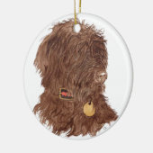 Xena de Chocolate Labradole Keramisch Ornament (Links)