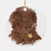 Xena de Chocolate Labradole Keramisch Ornament (Achterkant)