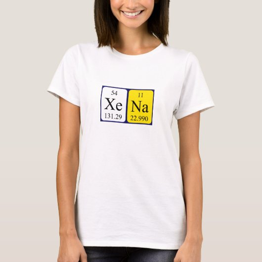 Xena periodiek tabelnaam shirt (Voorkant)