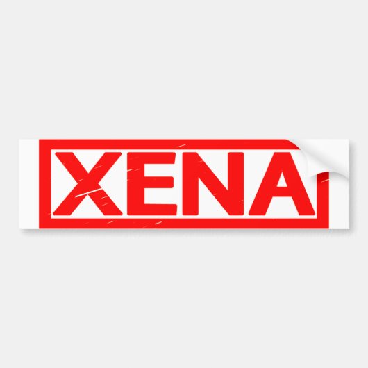 Xena Stamp Bumpersticker (Voorkant)