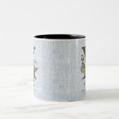 Xena's Noble Heart - Boho Chic Floral Monogram Mok (Center)