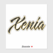 Xenia black gold Lettering Aufkleber Sticker (Vel)
