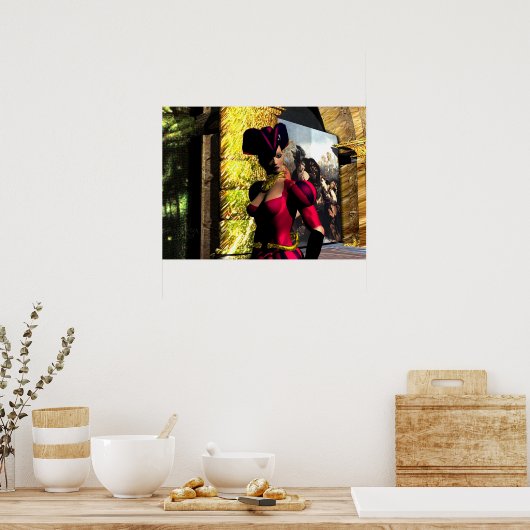 XENIA EXPLOTEERT HYPERION'S ORBITER, Science Ficti Poster (Keuken)